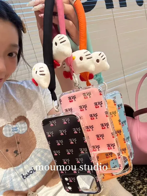 韩系ins可爱猫咪字母适用于苹果17pro/16promax手机壳15保护套14