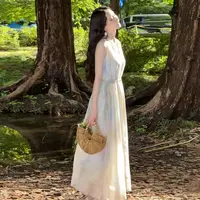 【清仓现货+运贴5米】吊带背心连衣裙女夏2025新款海边度假收腰长裙