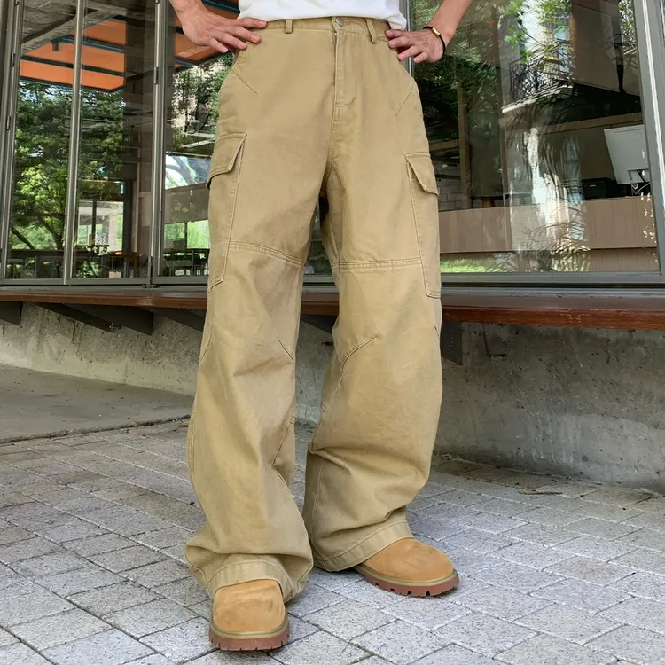 Holocene美式潮牌休闲工装风牛仔裤男vibe风小众高街直筒裤25033