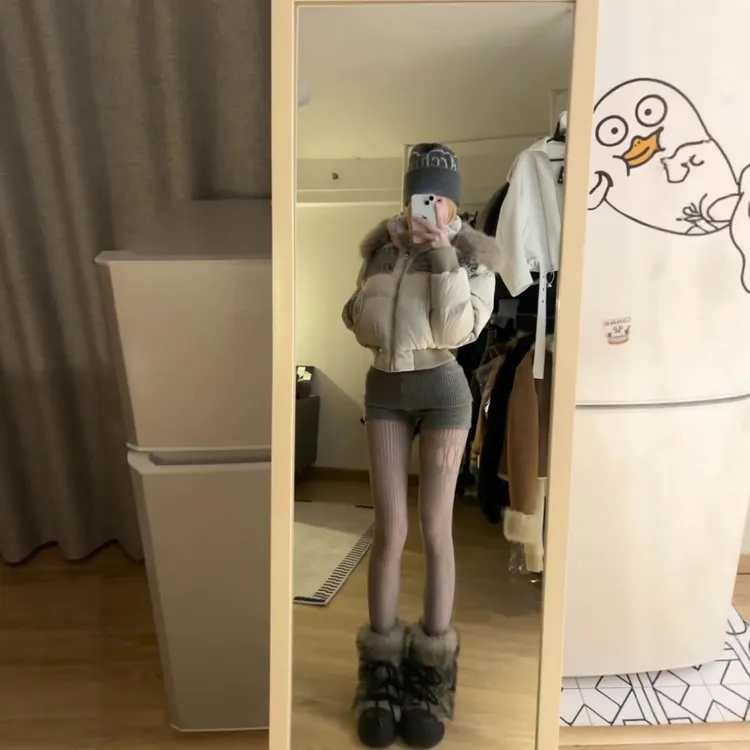 秋冬氛围感辣妹紧身弹力短裤女美式辣妹低腰翻边针织包臀毛线裤子