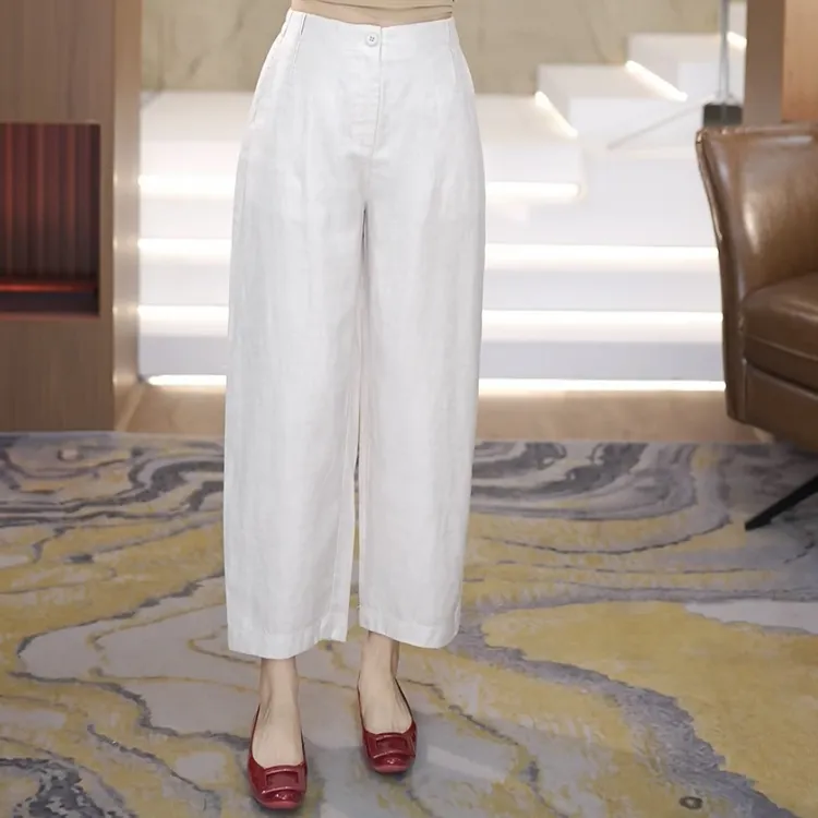  【渲渲推荐】MGN-25220夏季新款时尚麻料休闲裤