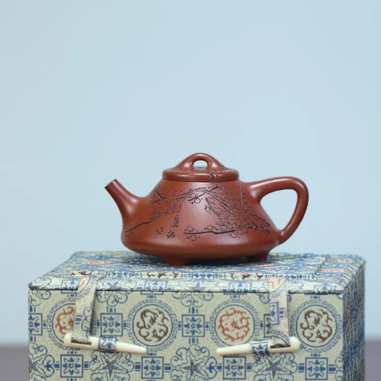 子冶石瓢·全手工  紫砂壶 容量170cc极品小煤窑朱泥