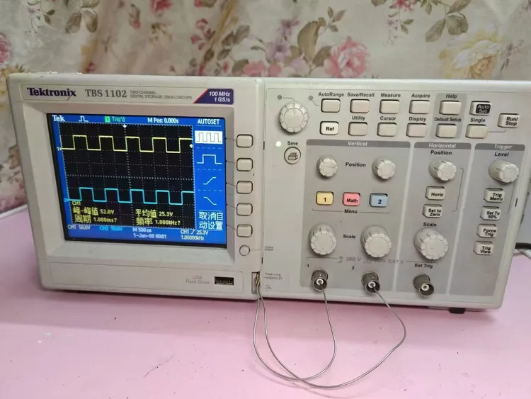 泰克TBS1102（100MHz 1GS/s）测试功能全正常