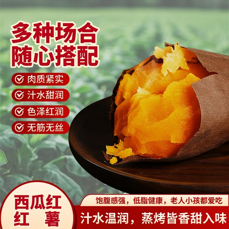 新鲜超甜软糯红心糖心烤地瓜番薯烟薯蜜薯红薯蒸煮烤西瓜红红薯商品图