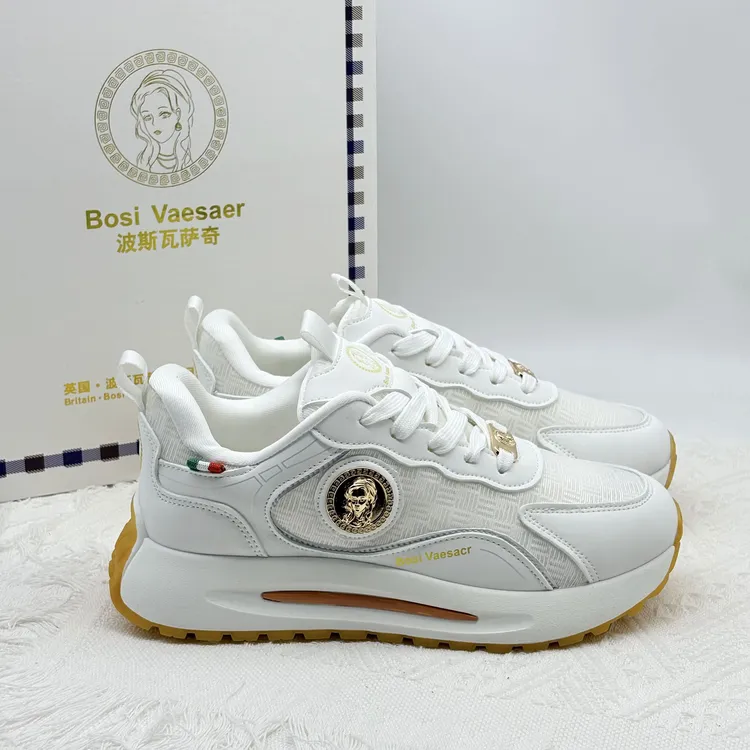 2026秋冬新款Bosi Vaesacr波斯瓦萨奇白色网面百搭轻奢时尚女鞋