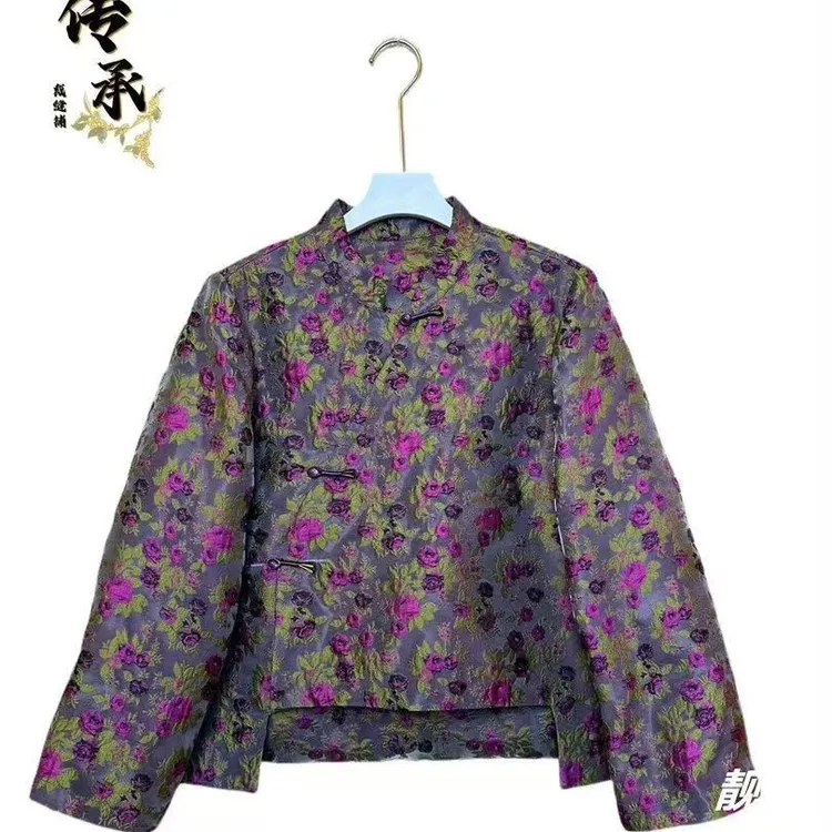 （姹紫嫣红外搭）/上衣/春秋/宽松/中式国风/百搭女装/刺绣