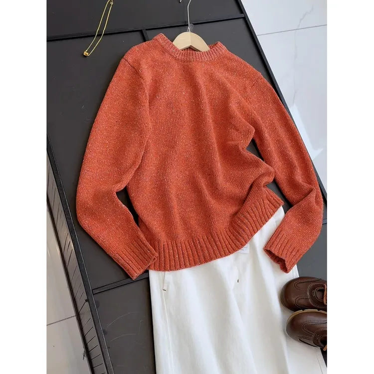 重磅秋冬季新款女装2025高级感漂亮长袖彩色点点毛衣小众穿搭上衣