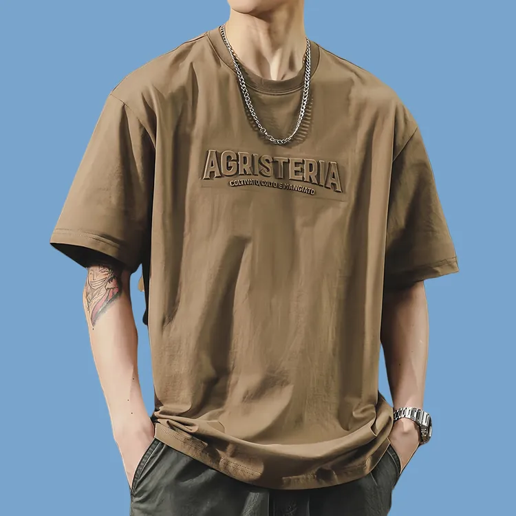 驭瑛重磅美式潮牌短袖t恤男士夏季新款纯棉宽松休闲简约半袖上衣