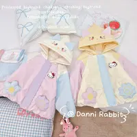 「Dannirabbit」【拼色萌物】冬款&卡通可爱女童连帽加绒外套【X-8402】