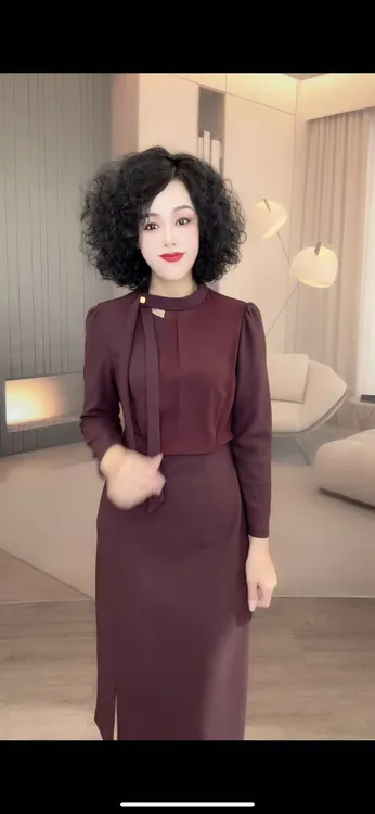 时尚减龄连衣裙Q26潮流时尚修身百搭