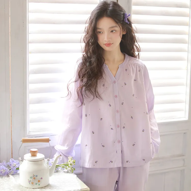 睡衣女款爆款2025新款出门款春秋长袖纯棉外出洋气女士套装家居服