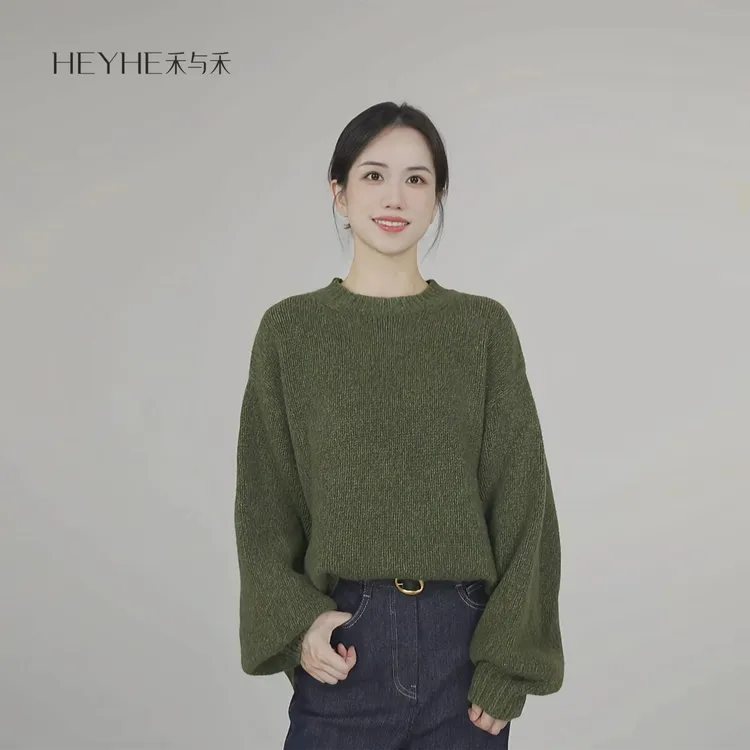 【小禾】“骄阳”康赛妮MARLS100山羊绒花纱高克重厚限量款毛衣088