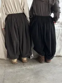 2025秋季新品韩版男女童纯色百搭2528针织灯芯绒九分裤2528