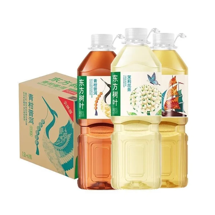 【冲量两瓶】农夫山泉1.5L分享装青柑普洱茉莉花茶0糖0卡无糖茶饮料