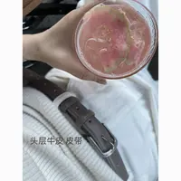《牛牛》nczz头层牛皮银色扣皮带 