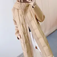 016时尚韩版百搭简约修身双面长款羽绒服FW9016/GP