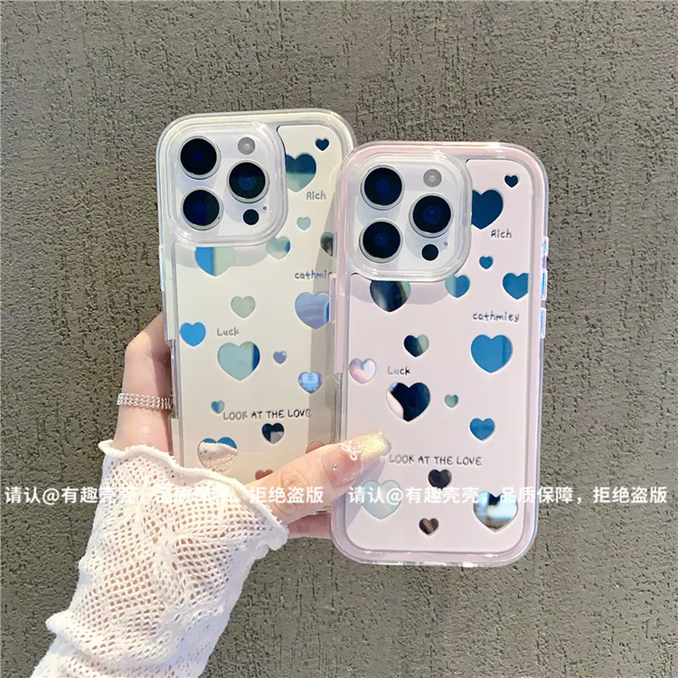 炫彩镜面适用苹果16/iPhone/华为手机壳防摔15promax爆款pura70潮