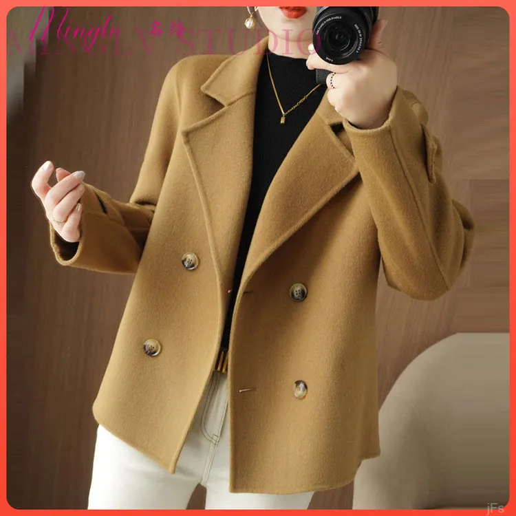 名缕小个子短款毛呢外套女2025秋装新款爆款大衣气质呢子西装外套