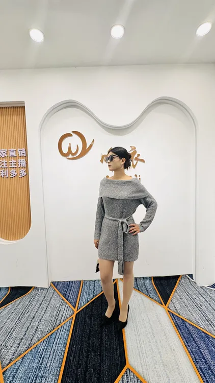 INS风慵懒风女针织春季毛针织衫单肩女装小香风冬季