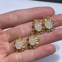 【胖】和田玉耳饰多样性发其一对@k