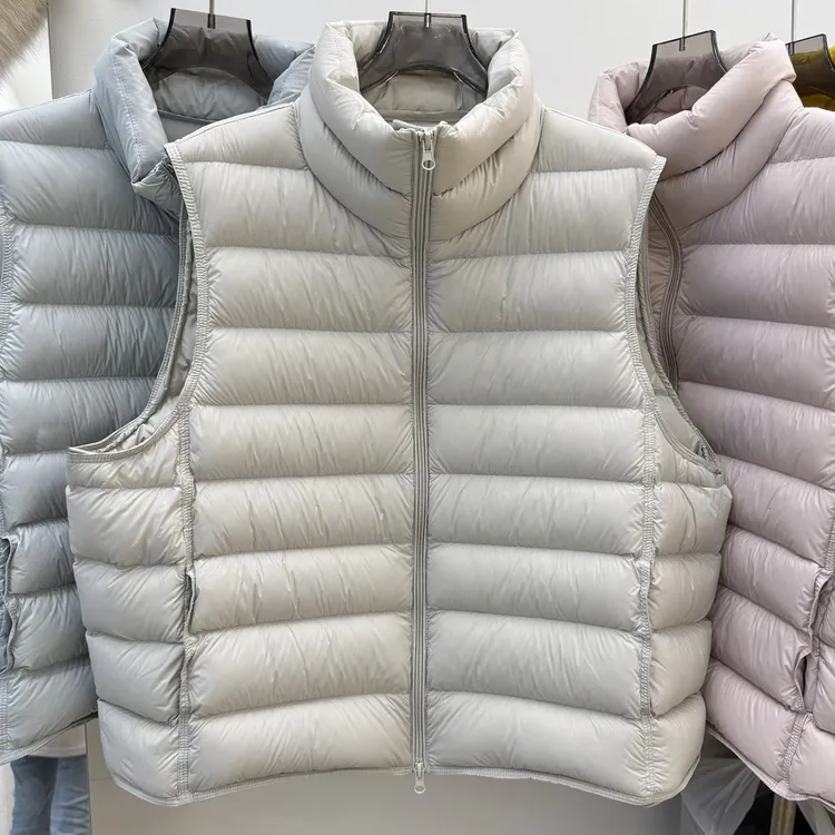 2025秋冬新款排骨轻薄羽绒马甲女短款90立领保暖背心马夹外套百搭