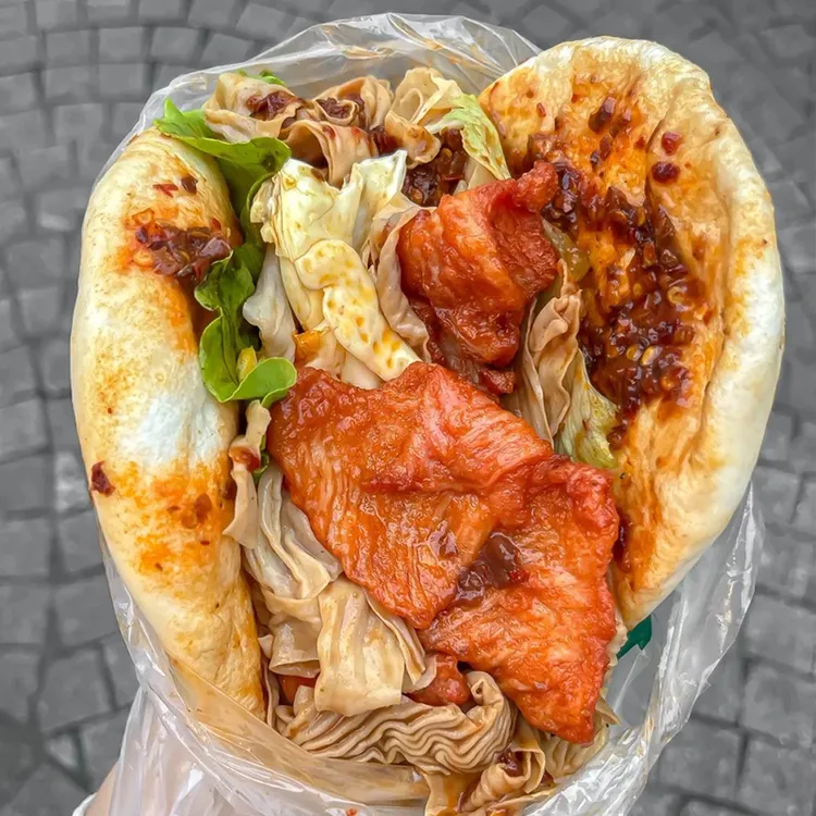 【学生早餐】月亮馍白吉馍大荷叶饼加热即食商用摆摊夜宵手工饼胚