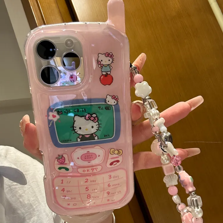 像素Kitty大哥大适用iPhone16promax手机壳苹果15pro少女14/13