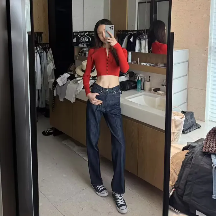 ROMI STUDIO“法式优雅”蚕丝亚麻弹力坑条圆领针织开衫RWCSST2130