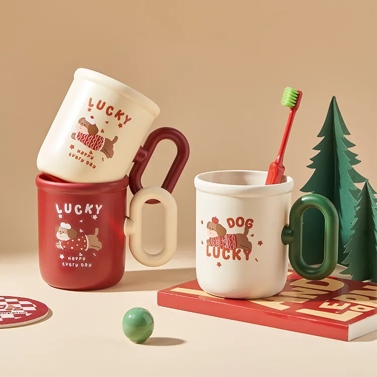 卡通可爱漱口杯2025新年杯刷牙漱口杯家用高颜值牙杯洗漱杯子牙缸