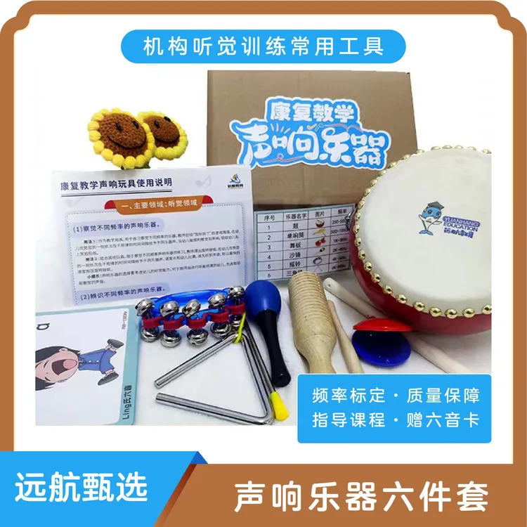 康复教学声响乐器（六件套、听力、认知、语言、配课程说明书）
