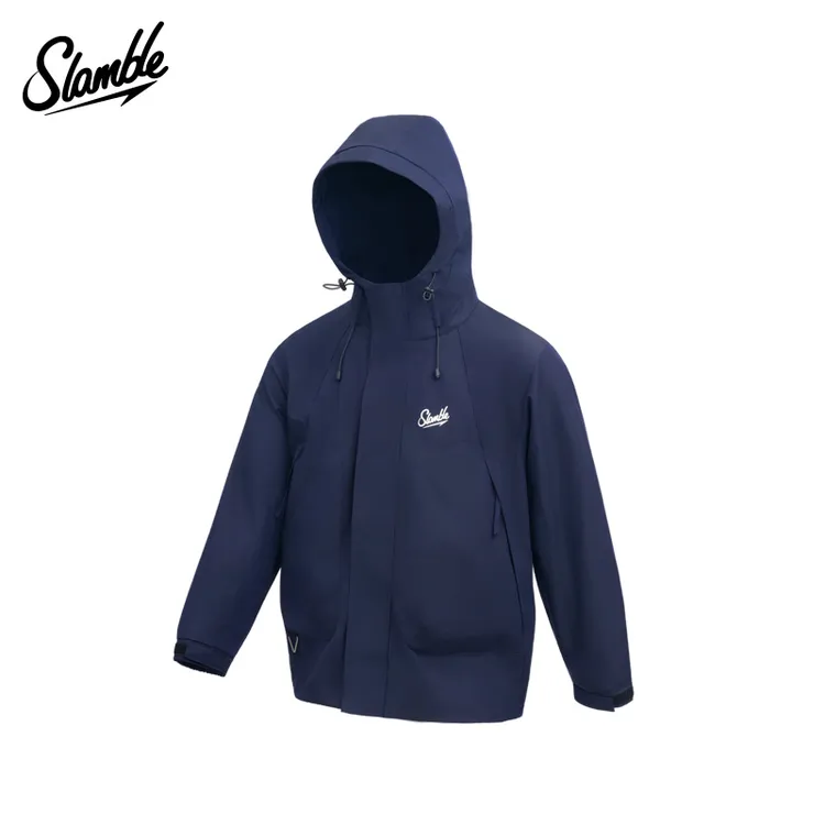 SLAMBLE男士运动夹克梭织户外训练连帽机能工装拉链外套秋季新款