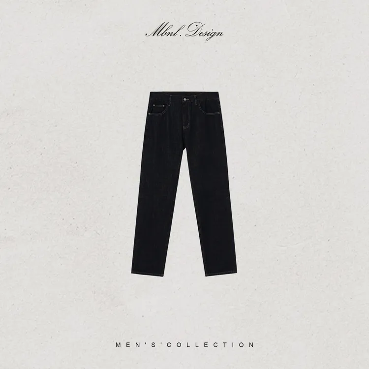 MBNL-F「RAW DENIM」秦磊男装宽松直脚版型100棉牛仔裤LL-WKZ2066