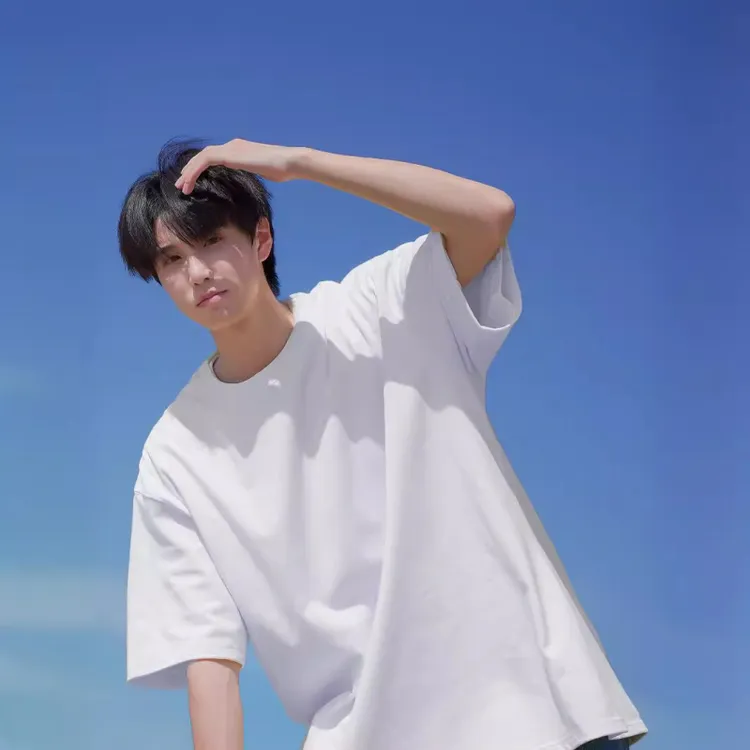 重磅220克纯棉大码五分短袖t恤男女夏季薄款夏季男女大码纯棉T恤