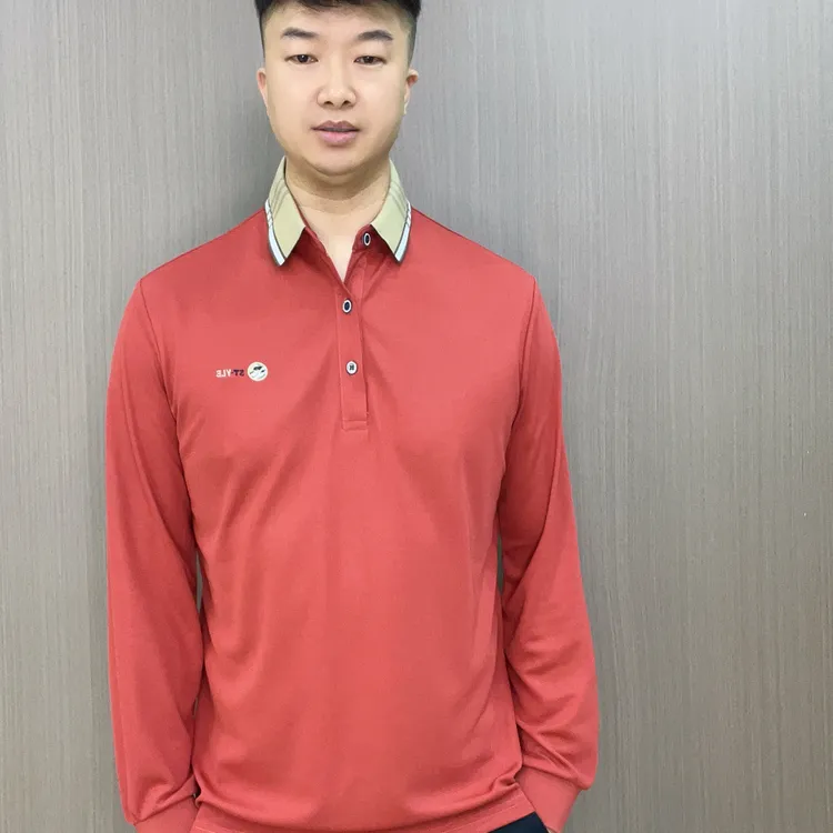 【航舟优选】2025秋季商务休闲翻领Polo衫长袖T恤免烫纯色时尚休闲