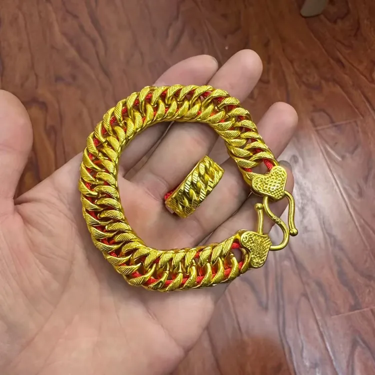 合金手链 金色男友风法式男女通用手链情侣