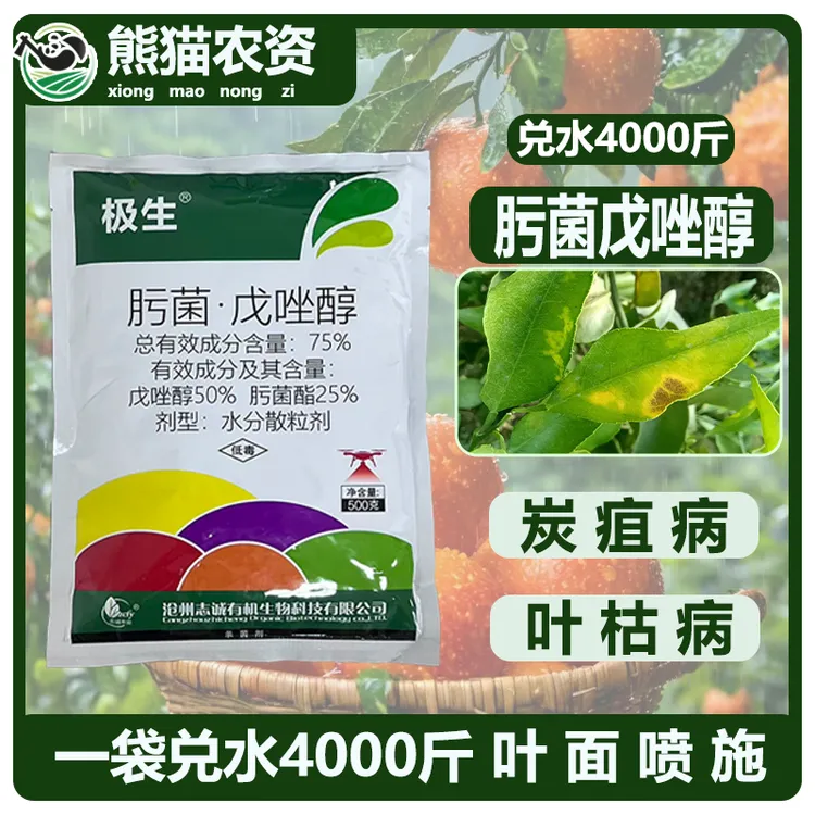 【肟菌戊唑醇75%】管控果园砂皮炭疽褐斑小麦赤霉病特效药商品图