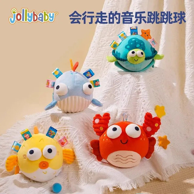 jollybaby音乐跳跳球蹦蹦球儿童玩具婴儿哄娃神器学说话0-1岁宝宝