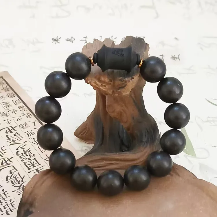 非遗手工古法天然合香玄墨沉渊禅心腕珠龙涎合香珠