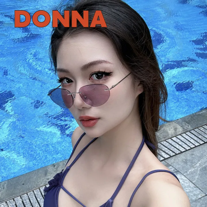 【哆哪千禧框 】25年新品太阳眼镜摩登未来都市风格无框墨镜DJ009