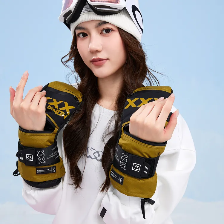 XXXsnow单双板滑雪手套女内置护腕男手背拉链手闷子刻滑内五指头