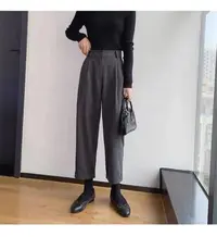 8860#高端欧货灰色西装裤