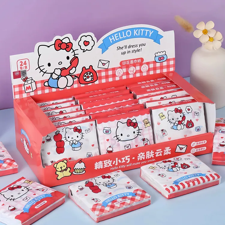 正版三丽鸥hellokitty印花抽纸学生小包便携式餐巾纸小尺寸面巾纸