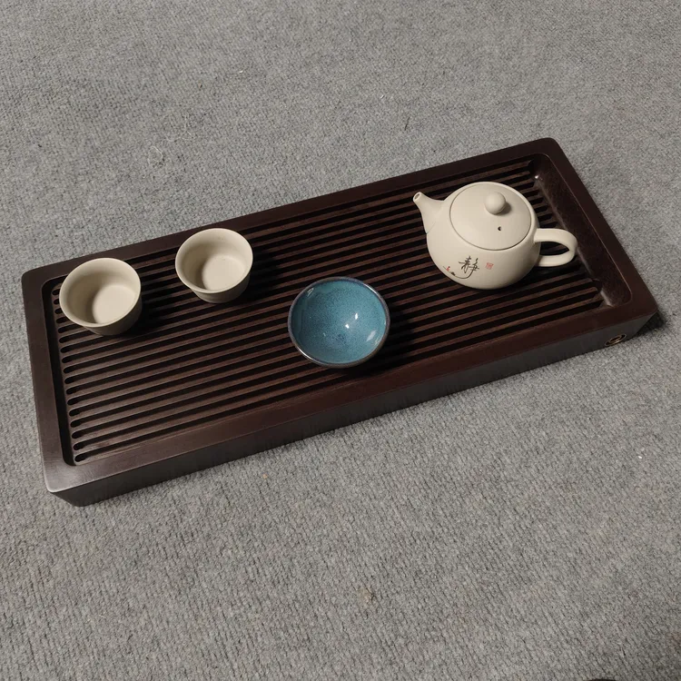 品津电木茶盘单向排水反冲洗茶托盘泡台个人小型茶盘方形简约两用