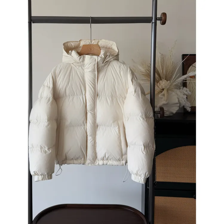 小个子圆圆Y9819花苞韩系脱卸帽短款羽绒服95白鸭绒宽松保暖外套