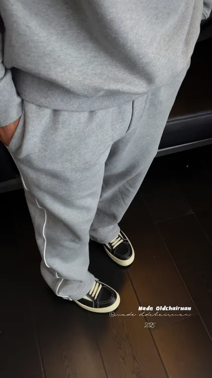 【oldchairman】d小标刺绣花灰卫裤 DKZ0705