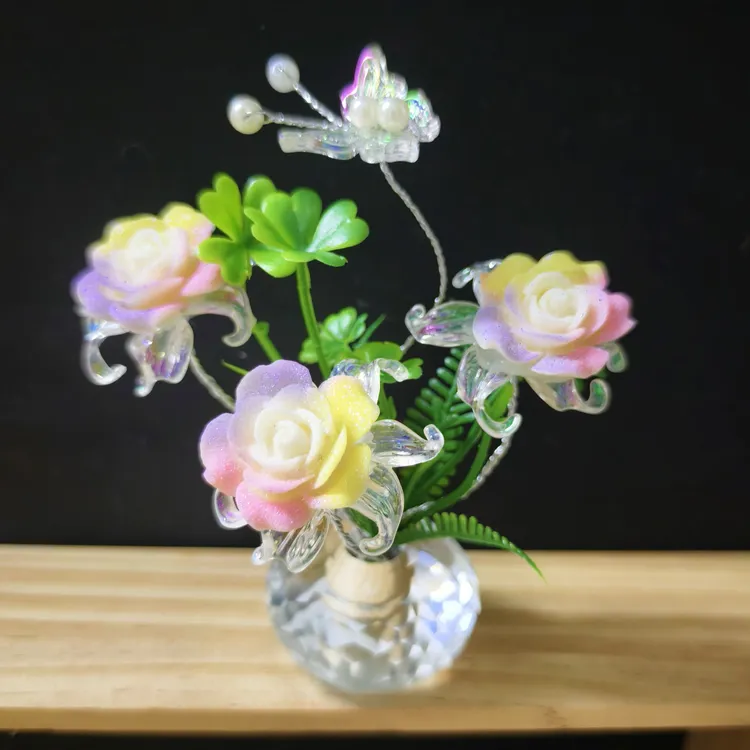 山茶花创意车载与家居装饰手工