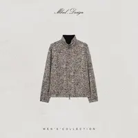 MBNL-F「像素世界」秦磊男装羊绒蚕丝羊毛混纺双面穿夹克LL-WWT0043
