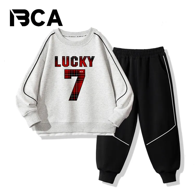 BCA【冠军代言】中大童男童秋季卫衣套装（S-001+TU-48-49+黑色GN-1）