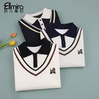 【兰瑾】9408女童卫衣秋款儿童上衣学院翻领假两件女孩大童童装学生