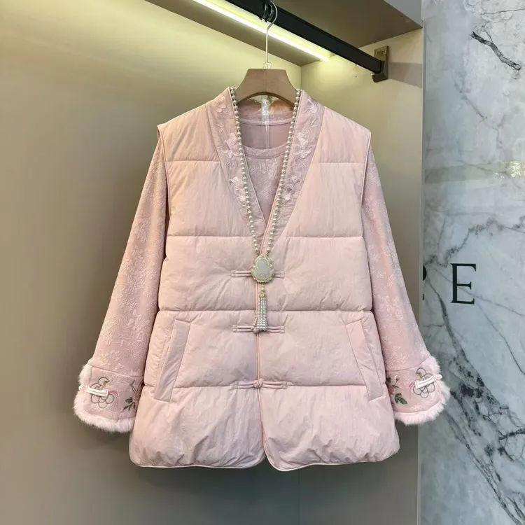 2025秋新款轻奢洋气国风新中式精致胖mm显瘦内搭+马甲套装2562